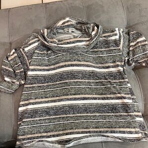 Absolutely Famous Kids Hoodie - Gray and White Stripes